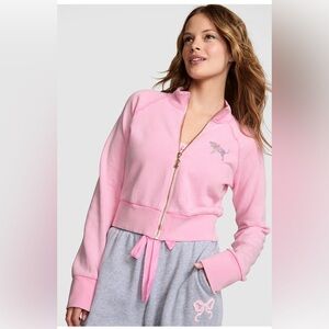 NWT PINK X LOVESHACKFANCY REISSUED FULL-ZIP